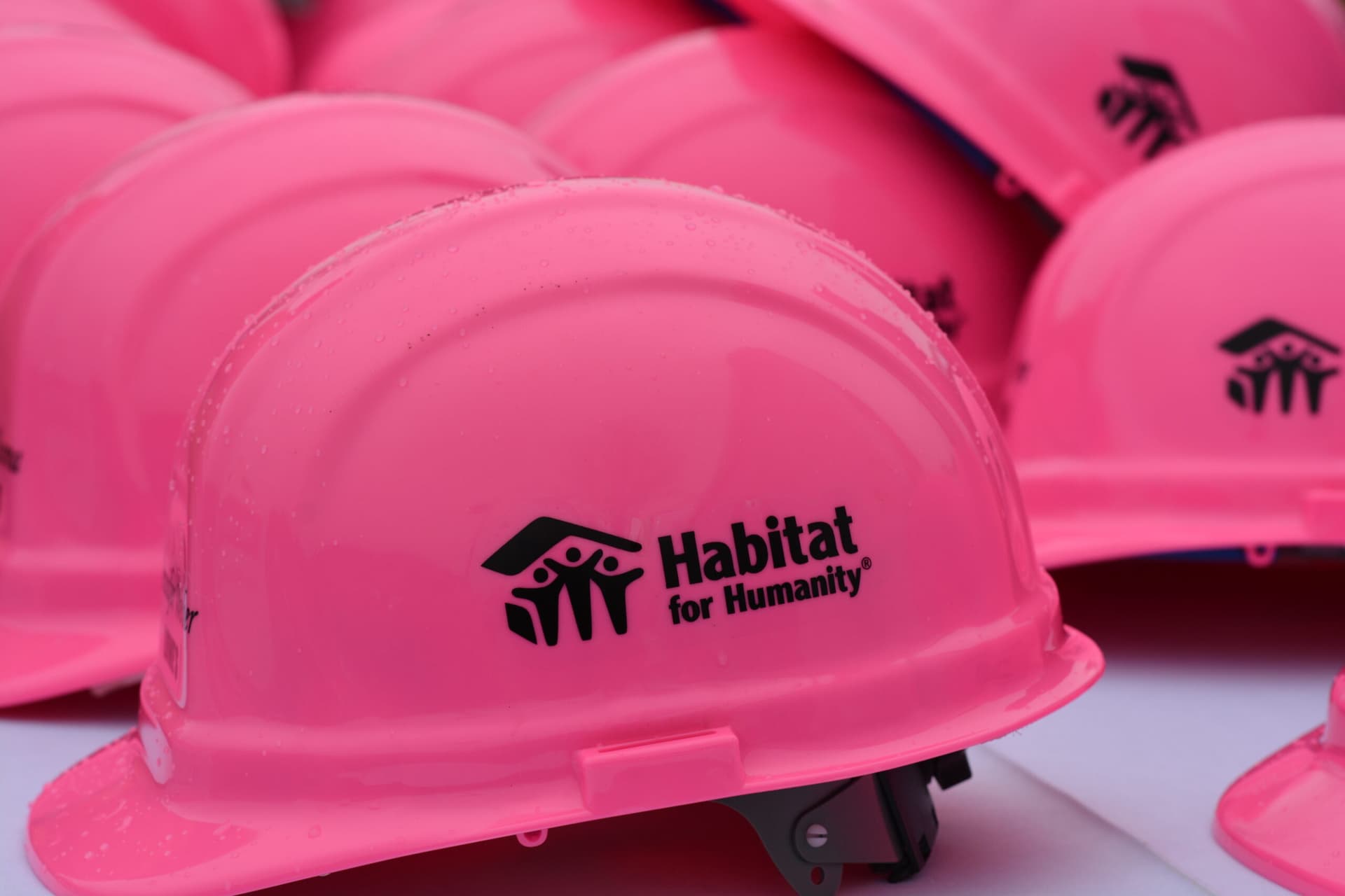 Pink Women Build Hard Hats