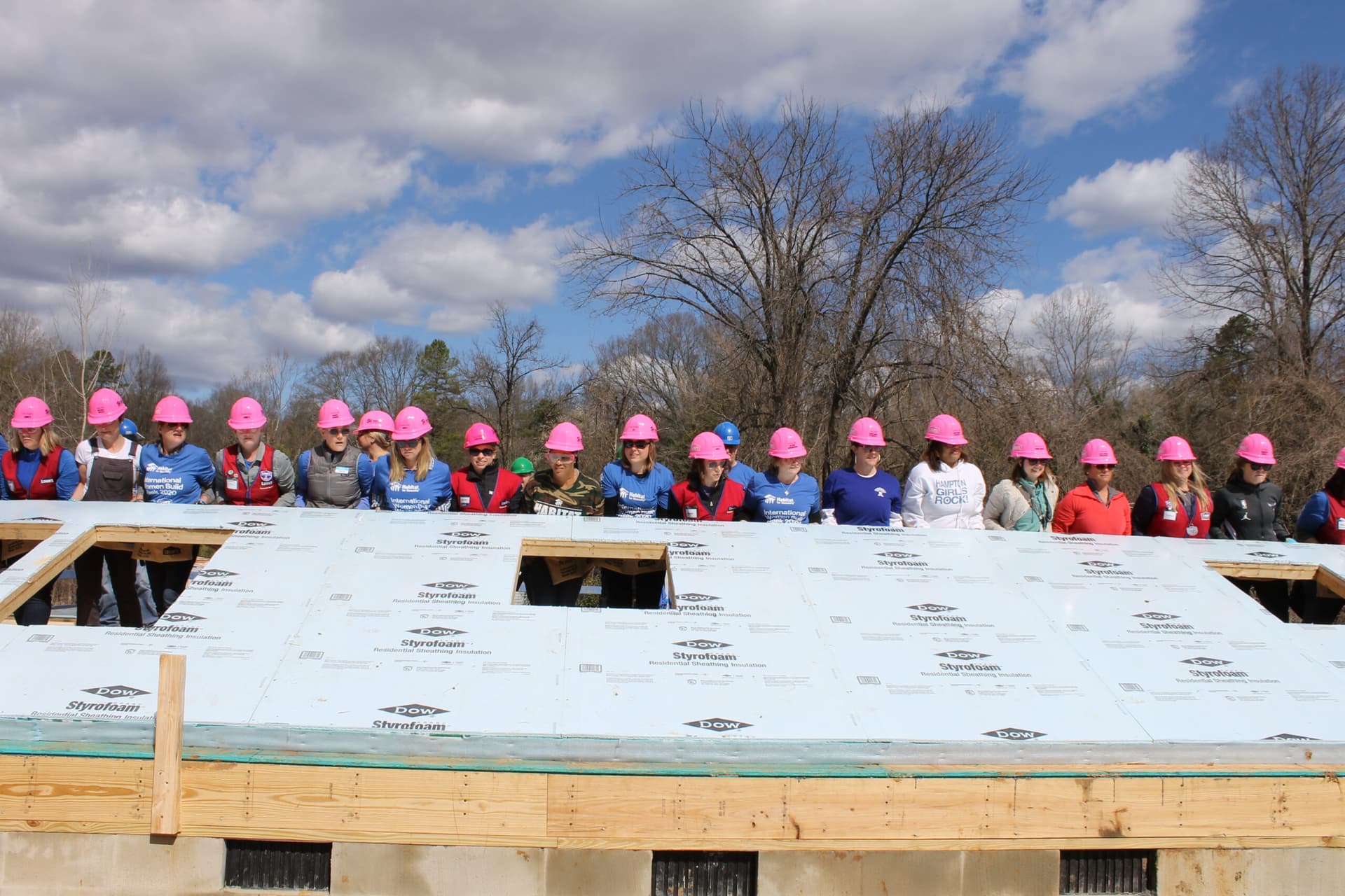 Lowe's Women Build volunteers