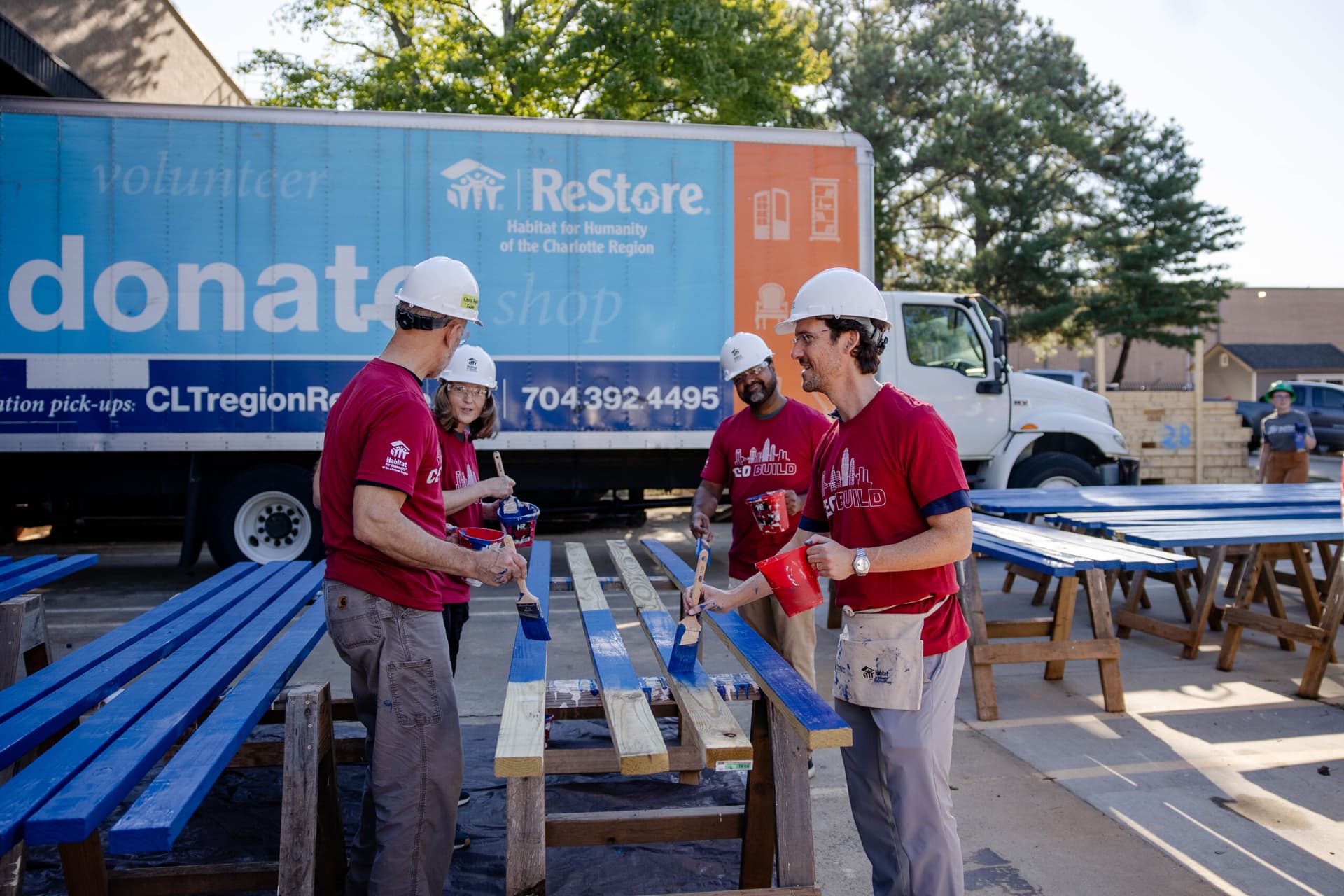 2026 CEO Build Volunteers painting