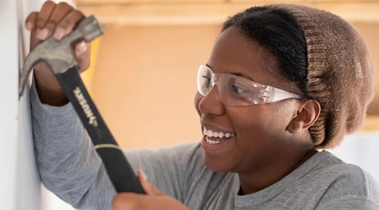 HYP volunteering at a Habitat for Humanity build