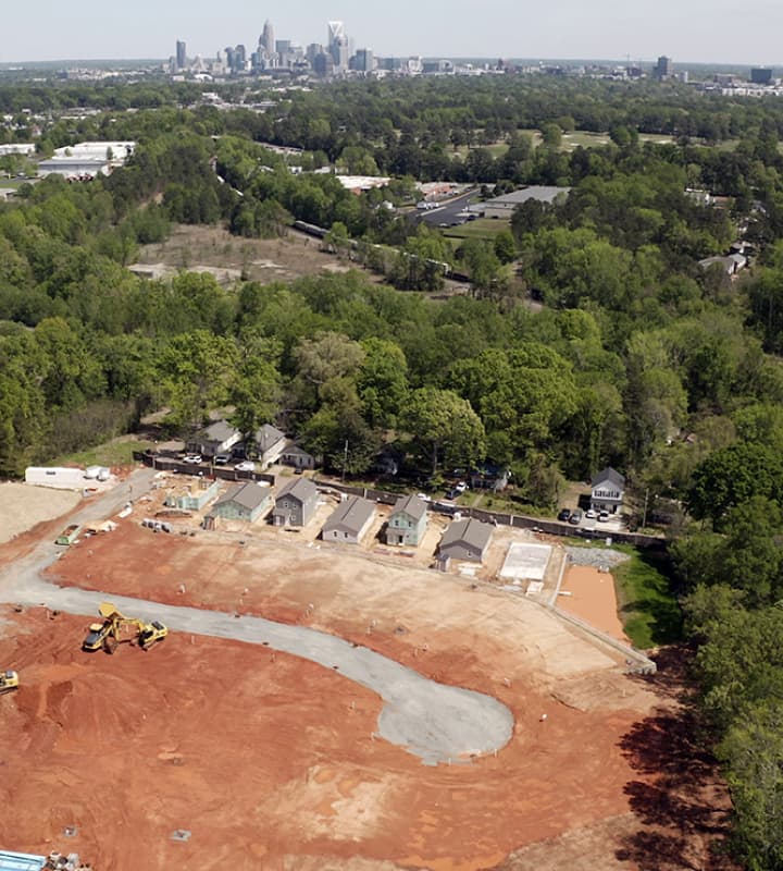 A habitat for humanity neighborhood in development