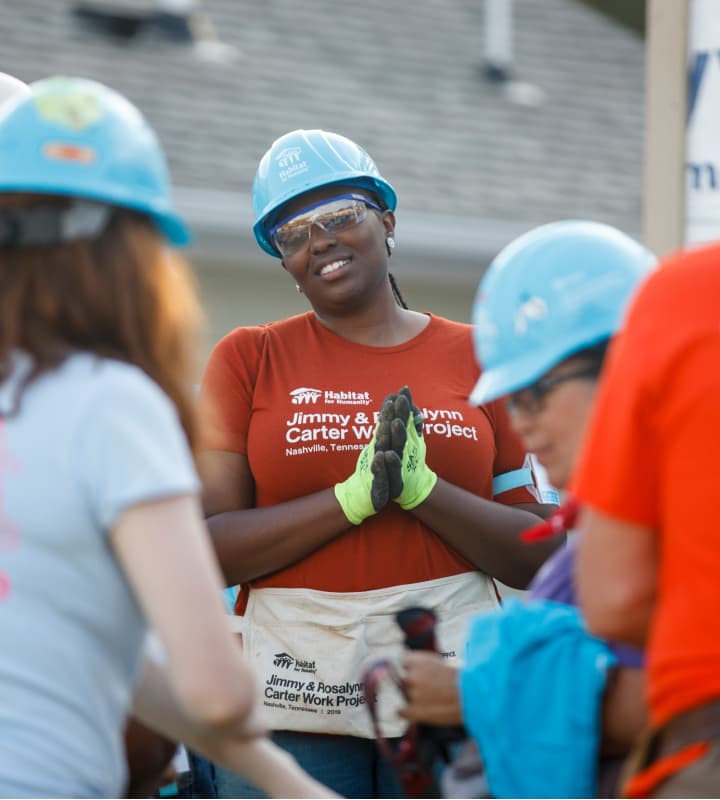 Habitat for Humanity volunteers together