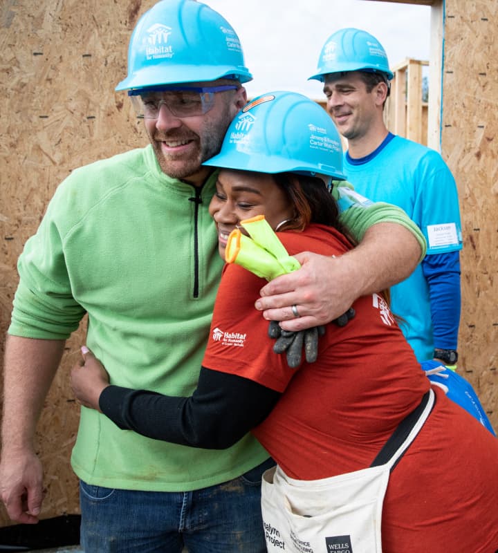 Habitat for Humanity volunteers together