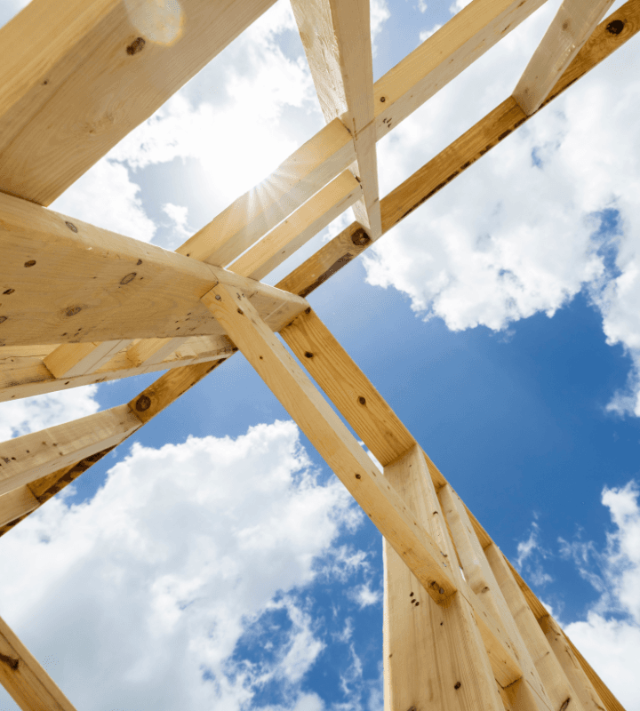 POV from the frame of a house